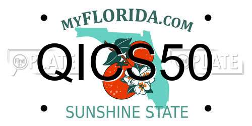 QICS50 Florida License Plate