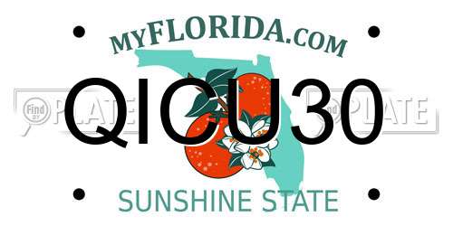 QICU30 Florida License Plate