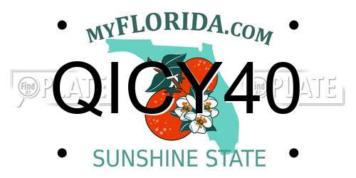 QICY40 Florida License Plate