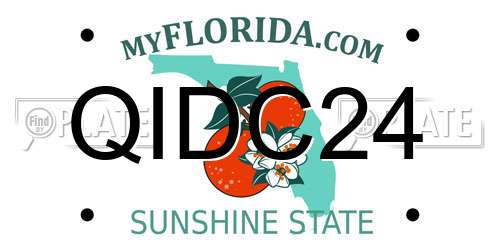 QIDC24 Florida License Plate
