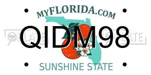 QIDM98 Florida License Plate