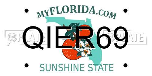 QIER69 Florida License Plate
