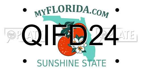 QIFD24 Florida License Plate