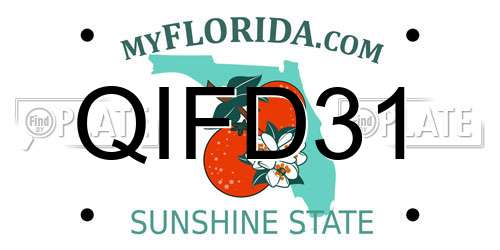 QIFD31 Florida License Plate