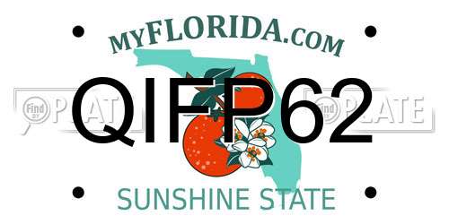 QIFP62 Florida License Plate