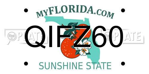 QIFZ60 Florida License Plate