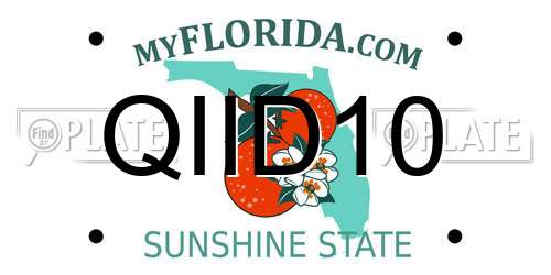 QIID10 Florida License Plate