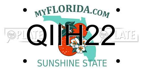 QIIH22 Florida License Plate