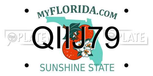 QIIJ79 Florida License Plate