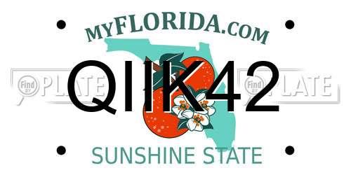 QIIK42 Florida License Plate