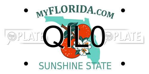 QIL0 Florida License Plate