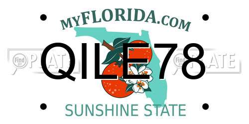 QILE78 Florida License Plate