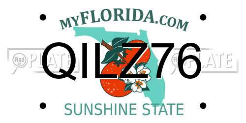 QILZ76 Florida License Plate