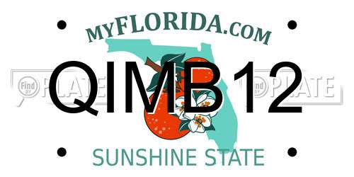 QIMB12 Florida License Plate
