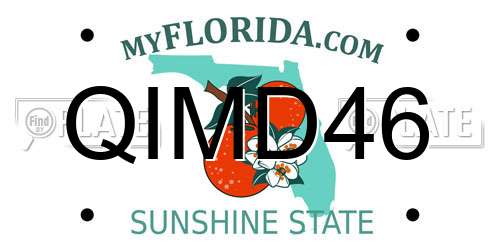 QIMD46 Florida License Plate