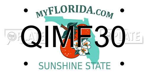 QIMF30 Florida License Plate