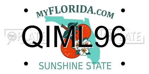 QIML96 Florida License Plate