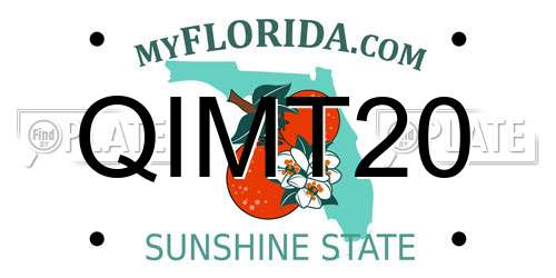 QIMT20 Florida License Plate