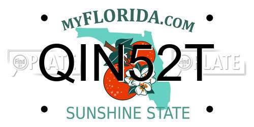 QIN52T Florida License Plate