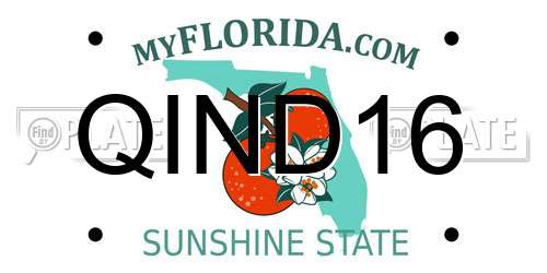QIND16 Florida License Plate