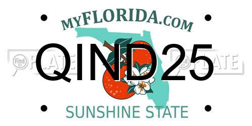 QIND25 Florida License Plate