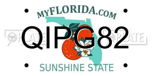 QIPG82 Florida License Plate