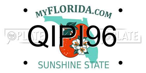 QIPI96 Florida License Plate