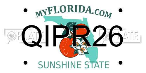 QIPR26 Florida License Plate