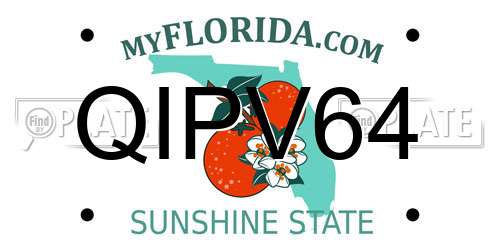 QIPV64 Florida License Plate