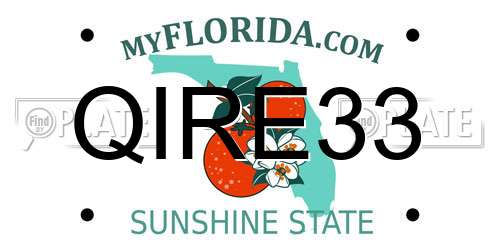 QIRE33 Florida License Plate