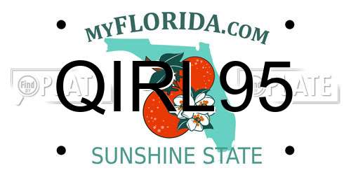QIRL95 Florida License Plate