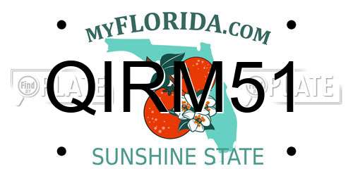 QIRM51 Florida License Plate
