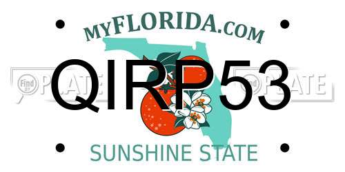 QIRP53 Florida License Plate
