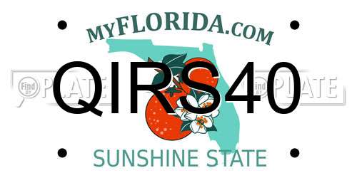 QIRS40 Florida License Plate
