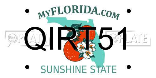 QIRT51 Florida License Plate