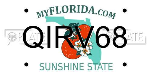 QIRV68 Florida License Plate