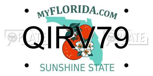 QIRV79 Florida License Plate