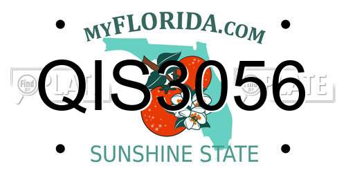 QIS3056 Florida License Plate