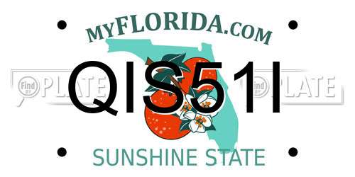 QIS51I Florida License Plate