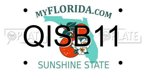 QISB11 Florida License Plate
