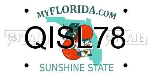 QISL78 Florida License Plate