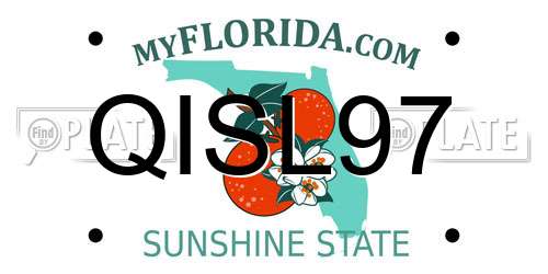 QISL97 Florida License Plate