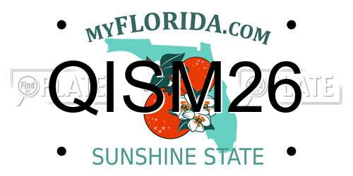 QISM26 Florida License Plate
