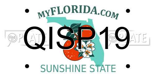 QISP19 Florida License Plate