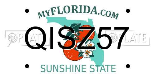QISZ57 Florida License Plate