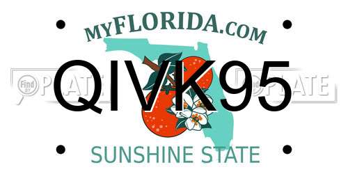QIVK95 Florida License Plate