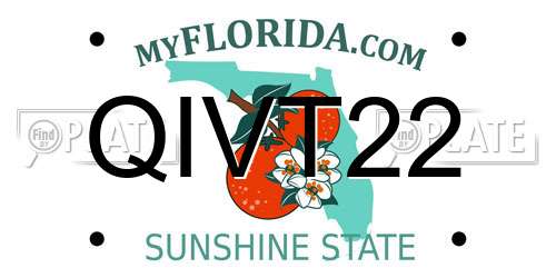 QIVT22 Florida License Plate