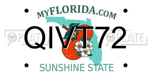 QIVT72 Florida License Plate