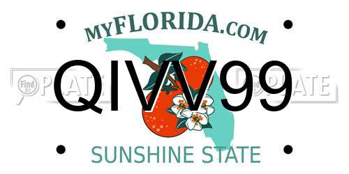QIVV99 Florida License Plate