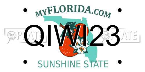 QIWI23 Florida License Plate